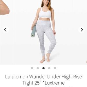 Lululemon Athletica Gray Camo Performance Leggings